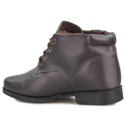 Stivaletti da uomo foderati in lana naturale Belgravia con lacci