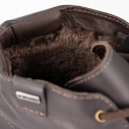 Stivaletti da uomo foderati in lana naturale Belgravia con lacci